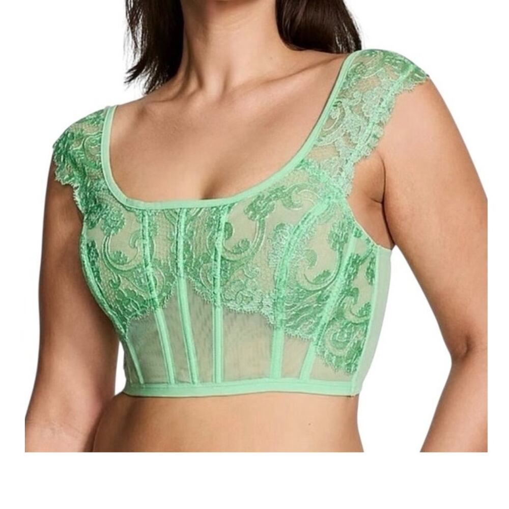Victoria's Secret Dream Angels large Boho cap sleeve corset BC 3184